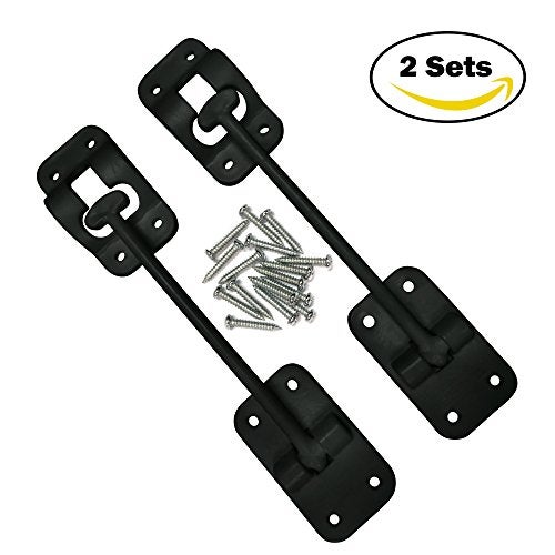 Camp'N 6" RV Door Holder and Latch - Camper & Trailer Door Catch - T Style OEM - Black 2 Pack with Hardware - Image 2
