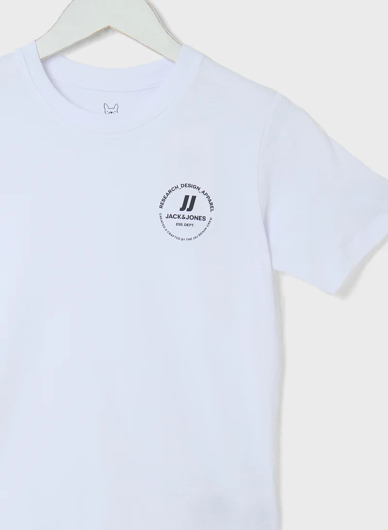 جاك وجونز جونيور Youth Logo Crew Neck T-Shirt
