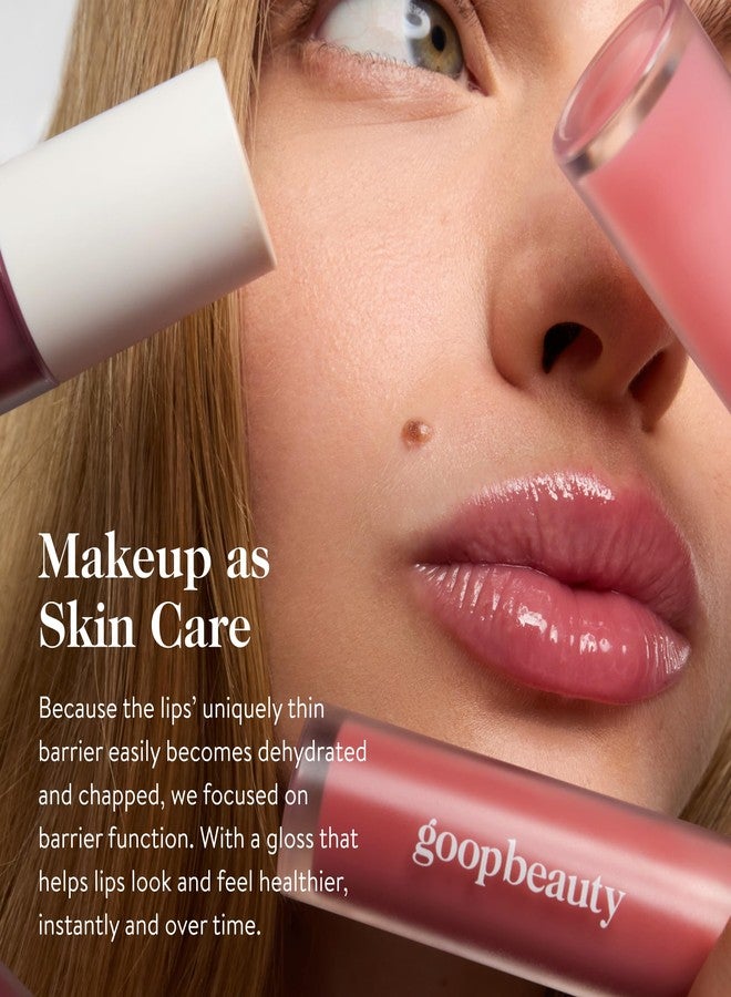 goop Beauty Hydra-Barrier Gel Gloss | Hydrating Lip Gloss to Moisturize & Plump Lips | Hyaluronic Acid & Vitamin E | Blossom - Sheer Petal Pink | 0.13 oz - Image 3