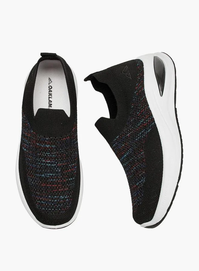 Oaklan by Shoexpress BLACK Textured Slip-On Sports Shoes for Women | Best Price UAE