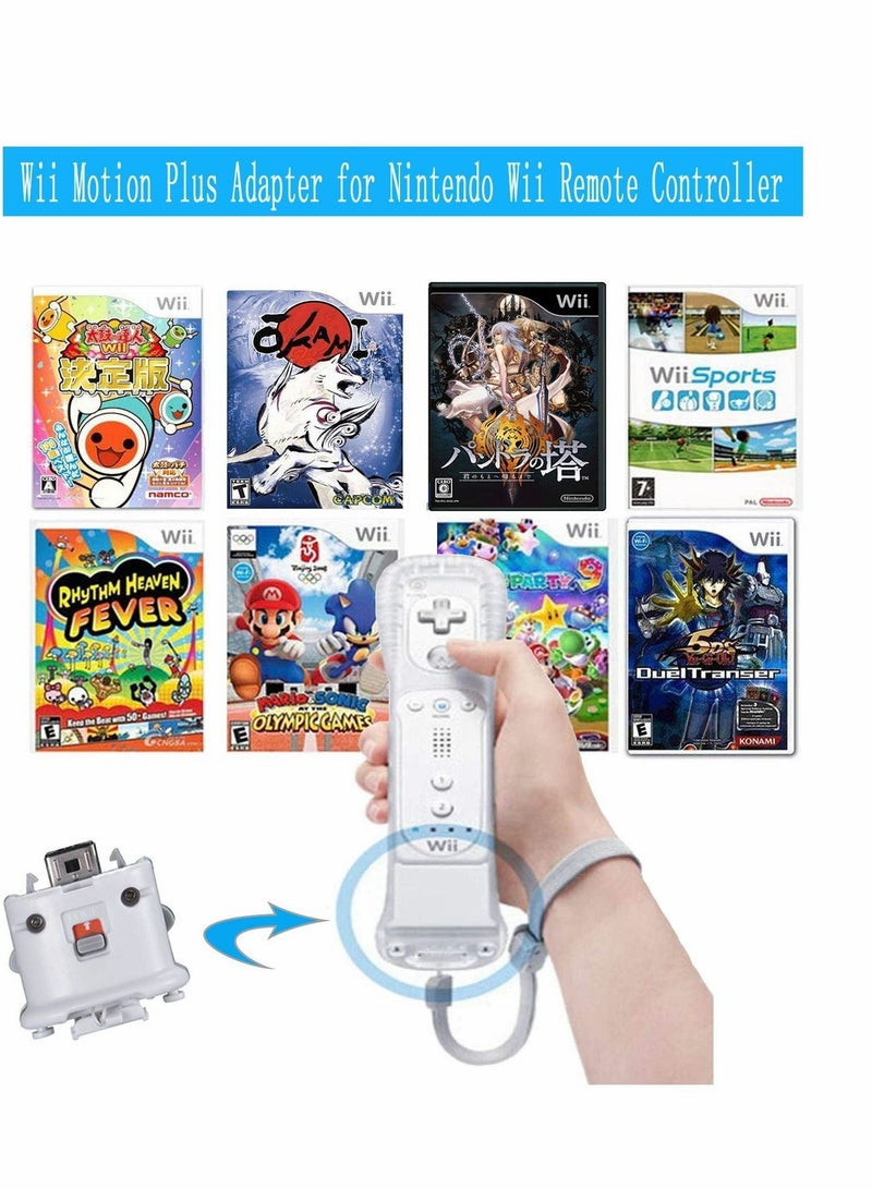 Y&D Wii Motion Plus Adapter for Adapter-Sensor Accelerator and Compatible Nintendo Remote Controller(White 1 pcs)  - Image 3