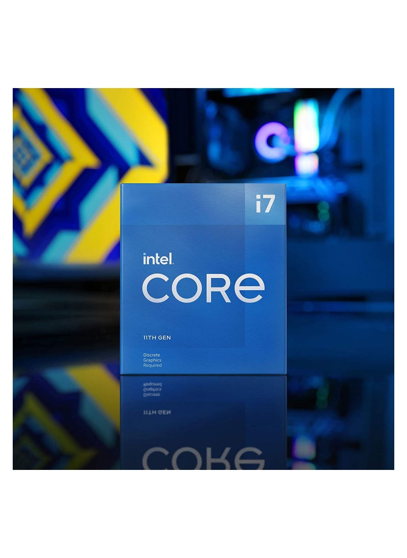 Intel - Intel Core i7-11700F Desktop Processor 8 Cores up to 4.9 GHz LGA1200 (Intel 500 Series & Select 400 Series Chipset) 65W - Image 1