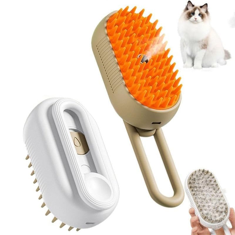 BOTIST Plastic Self Cleaning Slicker Brush Comb For Dog Cat Puppy Pet Grooming Brush Deshedding Tool, Hair Shedding Brush For Dogs Pet Care Comb, Dog Comb For Short Hair (1pcs/Multicolour) (Orange) - Image 1