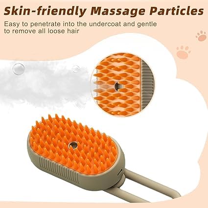 BOTIST Plastic Self Cleaning Slicker Brush Comb For Dog Cat Puppy Pet Grooming Brush Deshedding Tool, Hair Shedding Brush For Dogs Pet Care Comb, Dog Comb For Short Hair (1pcs/Multicolour) (Orange) - Image 3