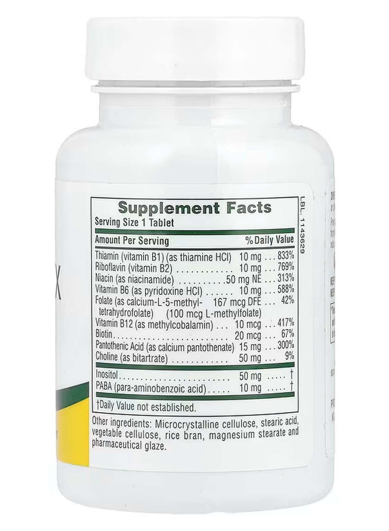 NaturesPlus B-Complex with Rice Bran, 90 Tablets - Image 2