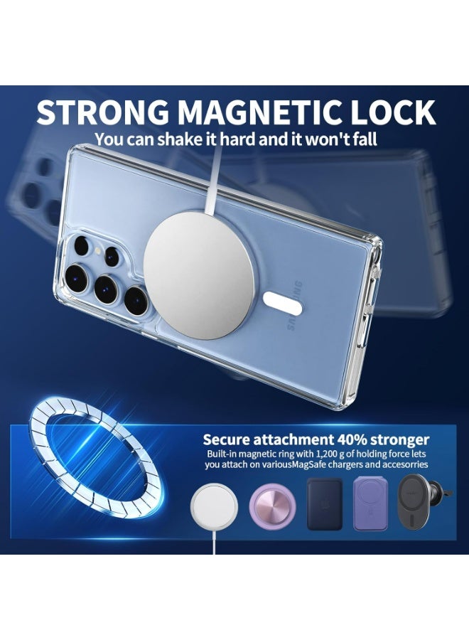 UMIXPRO Magnetic Clear Phone Case for Samsung Galaxy S22 Ultra 6.8" - Magsafe Compatible, Shockproof & Slim Fit - Image 4