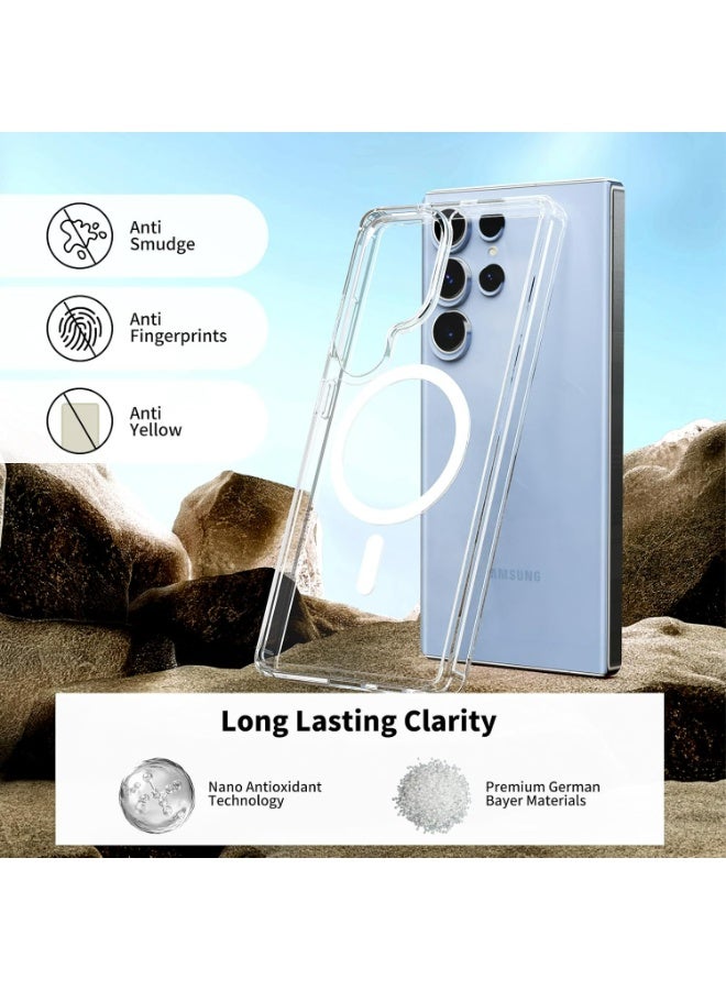 UMIXPRO Magnetic Clear Phone Case for Samsung Galaxy S22 Ultra 6.8" - Magsafe Compatible, Shockproof & Slim Fit - Image 3
