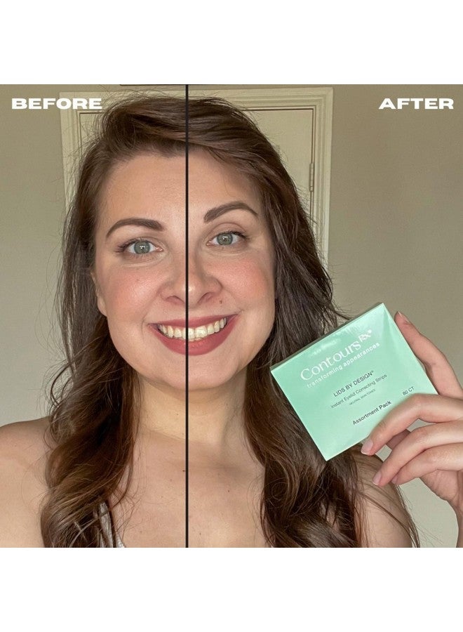 Contours Rx Lids by Design - Non-Surgical & Transparent Eyelid Lift Strips - for a More Youthful-Looking Appearance, Lid Lifting Treatment, Eyelid Tape for Hooded Eyes (6mm) 80ct - Image 2