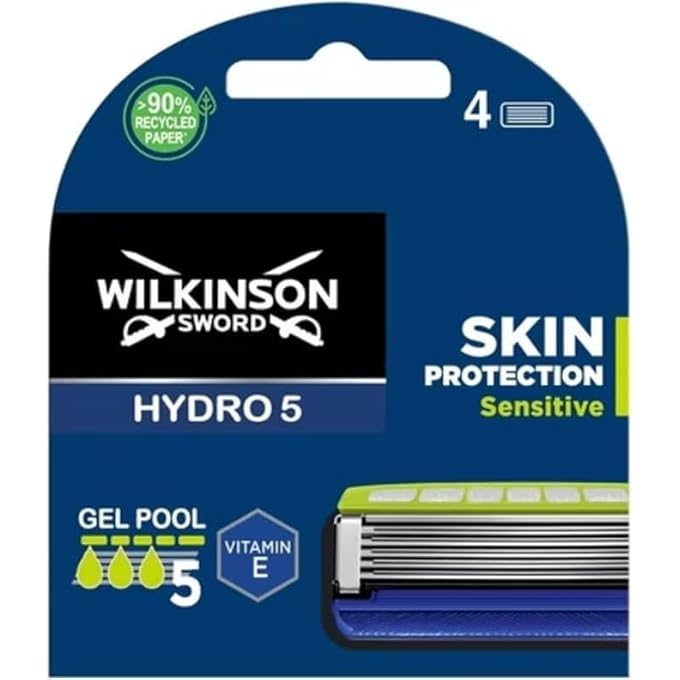 WILKINSON SWORD  Hydro 3 Razor Blades for Men  Moisturising Gel  Pack of 4 Razor Blades - Image 3
