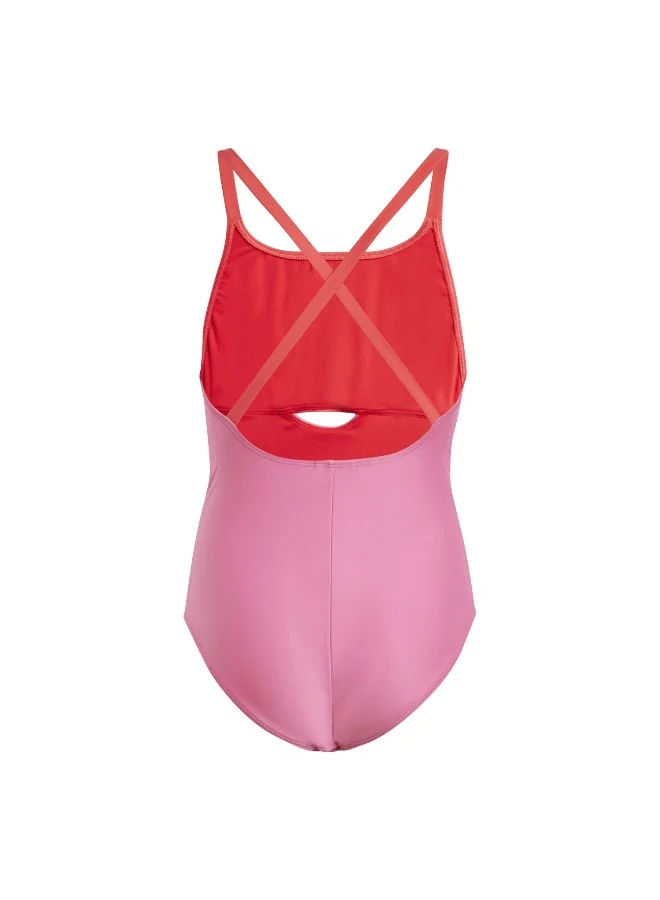 Adidas Adidas X Back Cb St Gy Pink Swim Swimwear For Kids 5-6Y