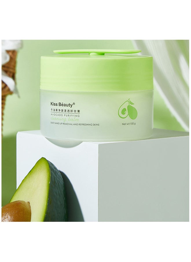 Clean Avocado Pore Clarifying Cleansing Balm Makeup Remover, Balm to Oil, Double Cleanse, Acne Face Wash, 100g