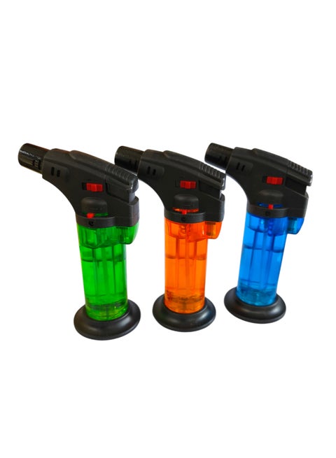 3 Pieces of Flame Gas Lighter Multicolour