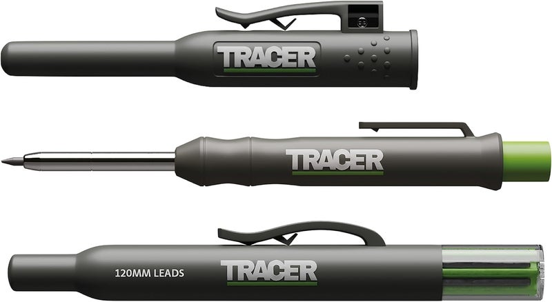 Tracer Mechanical Carpenter Pencils Set with Replacement Lead (6 Pack) - Construction Pencil with Site Holster - All In One Marking Kit for Carpenter Tools Contractor Pencils - AMK1 - Image 1