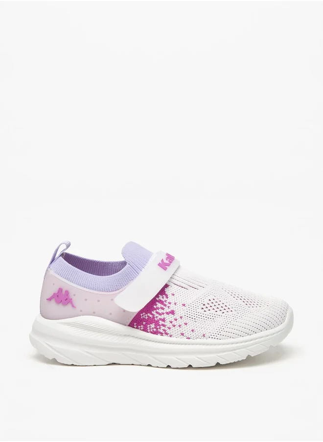 كابا Girls' Mesh Textured Slip-On Walking Shoes with Hook and Loop Closure