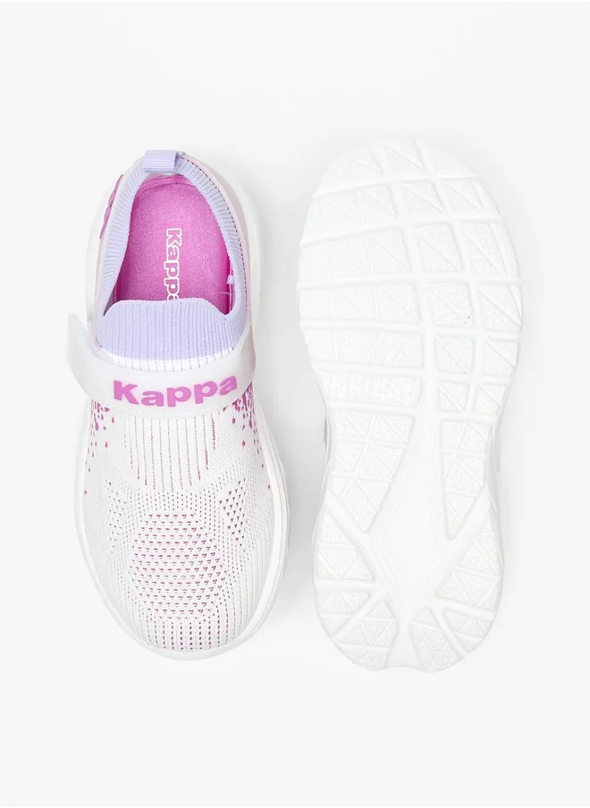 كابا Girls' Mesh Textured Slip-On Walking Shoes with Hook and Loop Closure