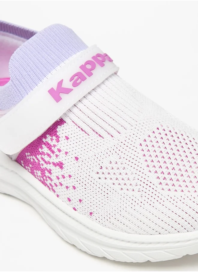 كابا Girls' Mesh Textured Slip-On Walking Shoes with Hook and Loop Closure