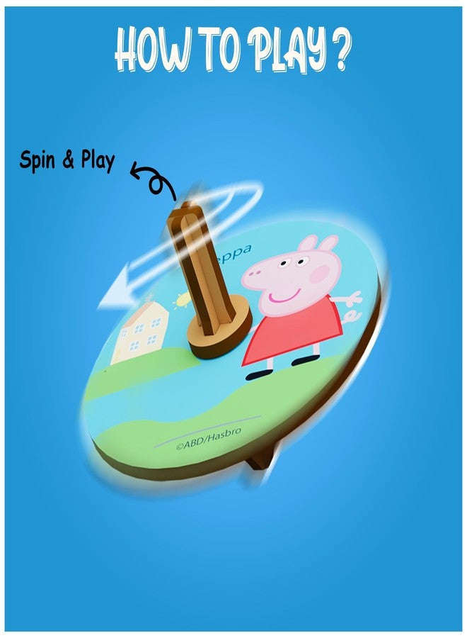ThinkerPlace Peppa Pig Spinning Tops with Interactive Learning | Toys for 3, 4, 5+ Year Boys & Girls | DIY Educational Toy for Kids | Birthday & Return Gifts | Lattu Buguri Bomgaram Toy | 4 Packs - Image 5