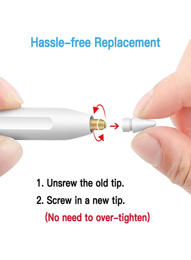 Sterlibox 4-Piece Replacement Nib Set For Apple Stylus Pen White - Image 3