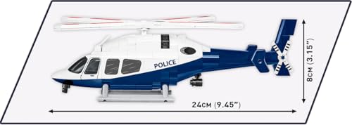 COBI Action Town Bell 429 Police Helicopter Building Set 254 Pieces - Image 5