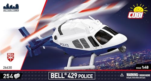 COBI Action Town Bell 429 Police Helicopter Building Set 254 Pieces - Image 1