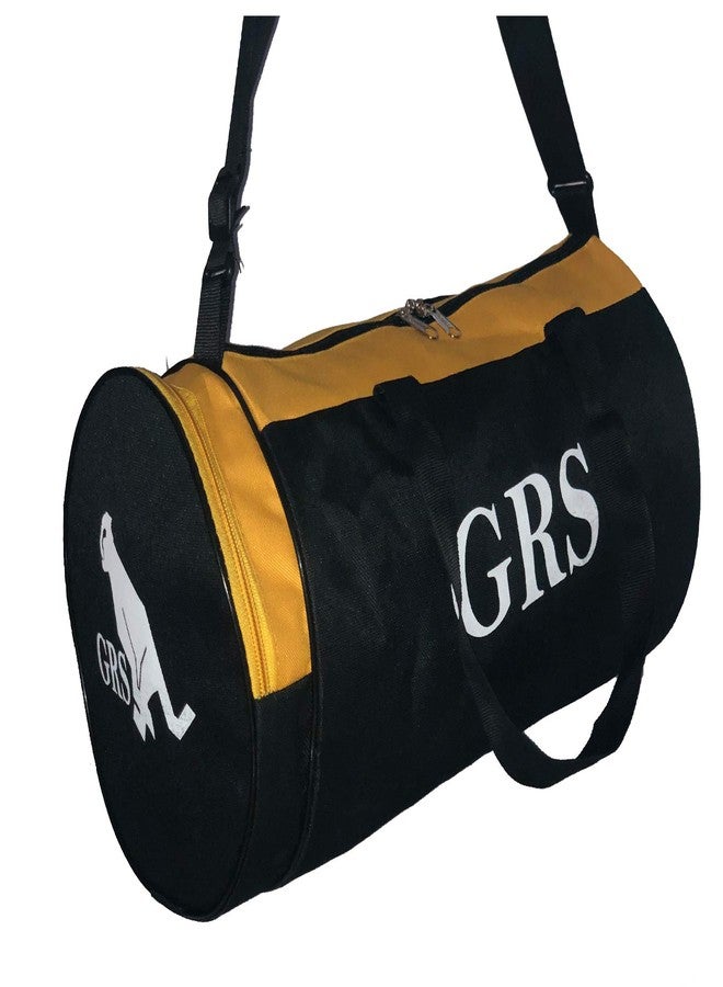 Grès GRS Gym Duffel Bag for Men & Women (Two Compartment & ONE Side Pocket-Yellow & Black GY2_PJ) - Image 3