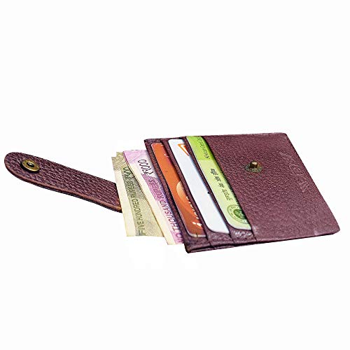 ABYS Dark Brown Card Holder for Men,Slim Leather Credit,ATM Card Wallet for Men and Women - Image 4