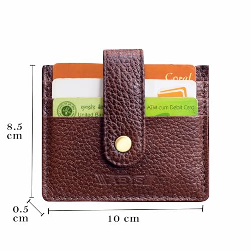 ABYS Dark Brown Card Holder for Men,Slim Leather Credit,ATM Card Wallet for Men and Women - Image 2