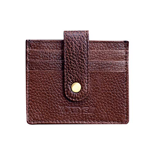 ABYS Dark Brown Card Holder for Men,Slim Leather Credit,ATM Card Wallet for Men and Women - Image 1