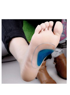 4 Pairs Length Metatarsal Arch Support with Shock Absorption Orthotic Insoles, Insert for Flat Feet, Plantar Fasciitis and Help Relieve Foot Soreness for Men and Women Blue  - Image 2