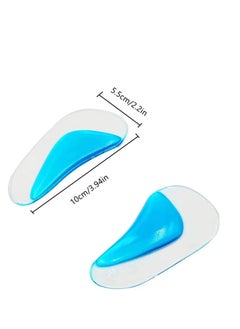 4 Pairs Length Metatarsal Arch Support with Shock Absorption Orthotic Insoles, Insert for Flat Feet, Plantar Fasciitis and Help Relieve Foot Soreness for Men and Women Blue  - Image 4