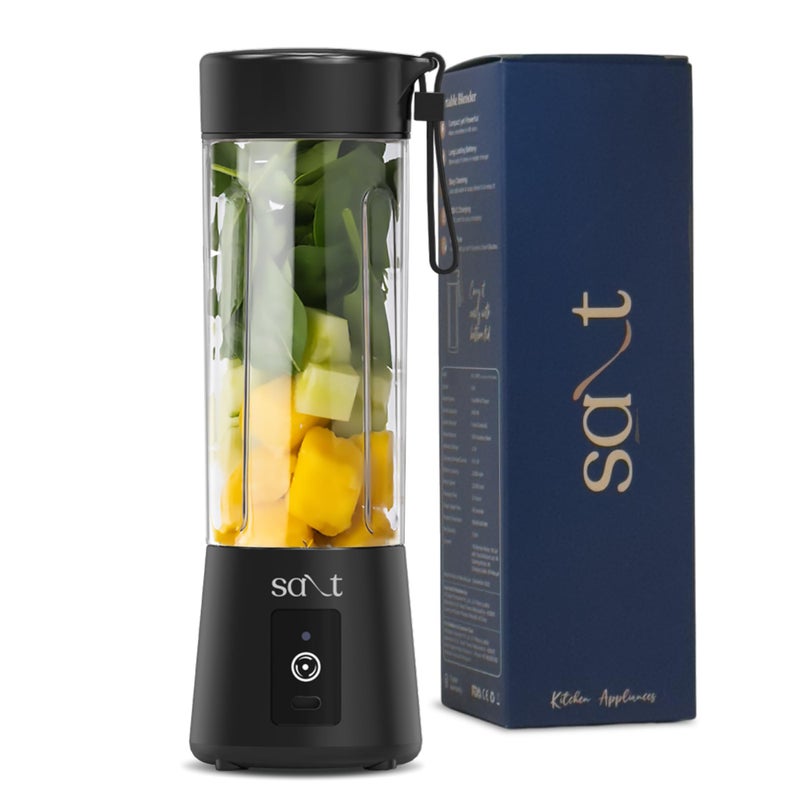Salt PureBlend Classic Portable Blender for Smoothies, Protein Shakes, Crushing Ice | 2000 mAh Battery, USB-C Port | 150W Motor | 400 ml (Black) - Image 2
