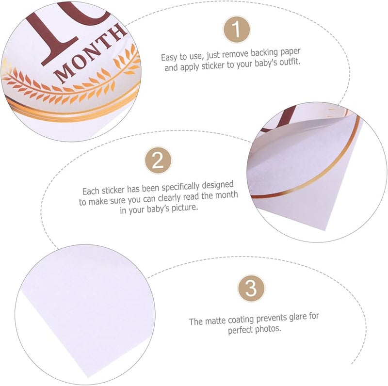 Jojofuny Baby Monthly Stickers Set For Newborn Boy Girl Scrapbook Paper - Image 5