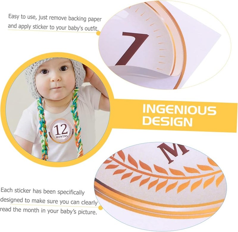 Jojofuny Baby Monthly Stickers Set For Newborn Boy Girl Scrapbook Paper - Image 3