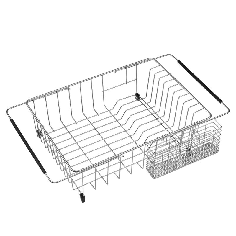 iPEGTOP Cutlery Utensil Silverware Drying Rack Chopsticks Basket Holder with Hooks, Flatware Storage for Kitchen Dish Drainer Drying Rack, Rust Proof Stainless Steel - Image 3