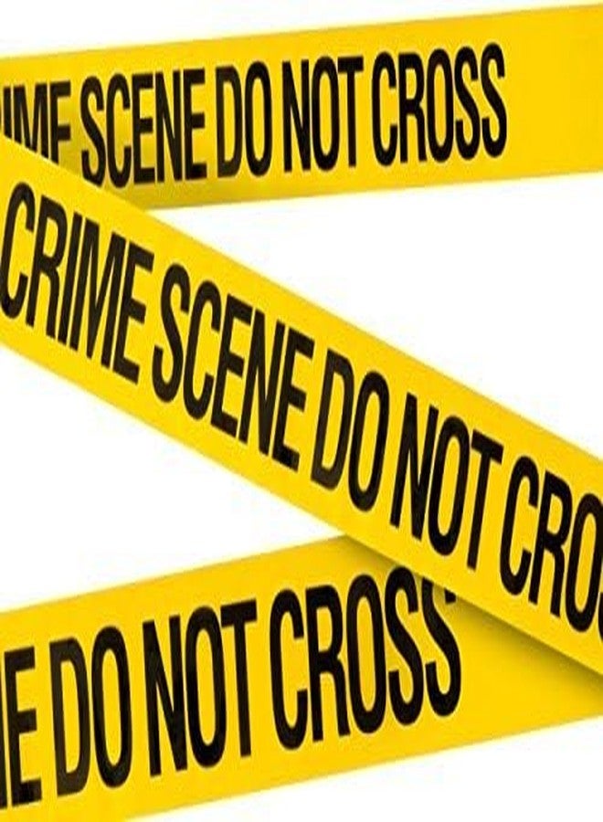 Tapix Crime Scene Do Not Cross Tape Decoration - 3” x 100 ft Roll - Bright Yellow Pretend Play Party Decoration - Image 1