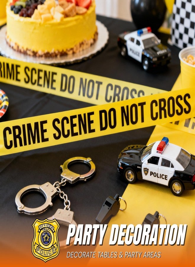 Tapix Crime Scene Do Not Cross Tape Decoration - 3” x 100 ft Roll - Bright Yellow Pretend Play Party Decoration - Image 4