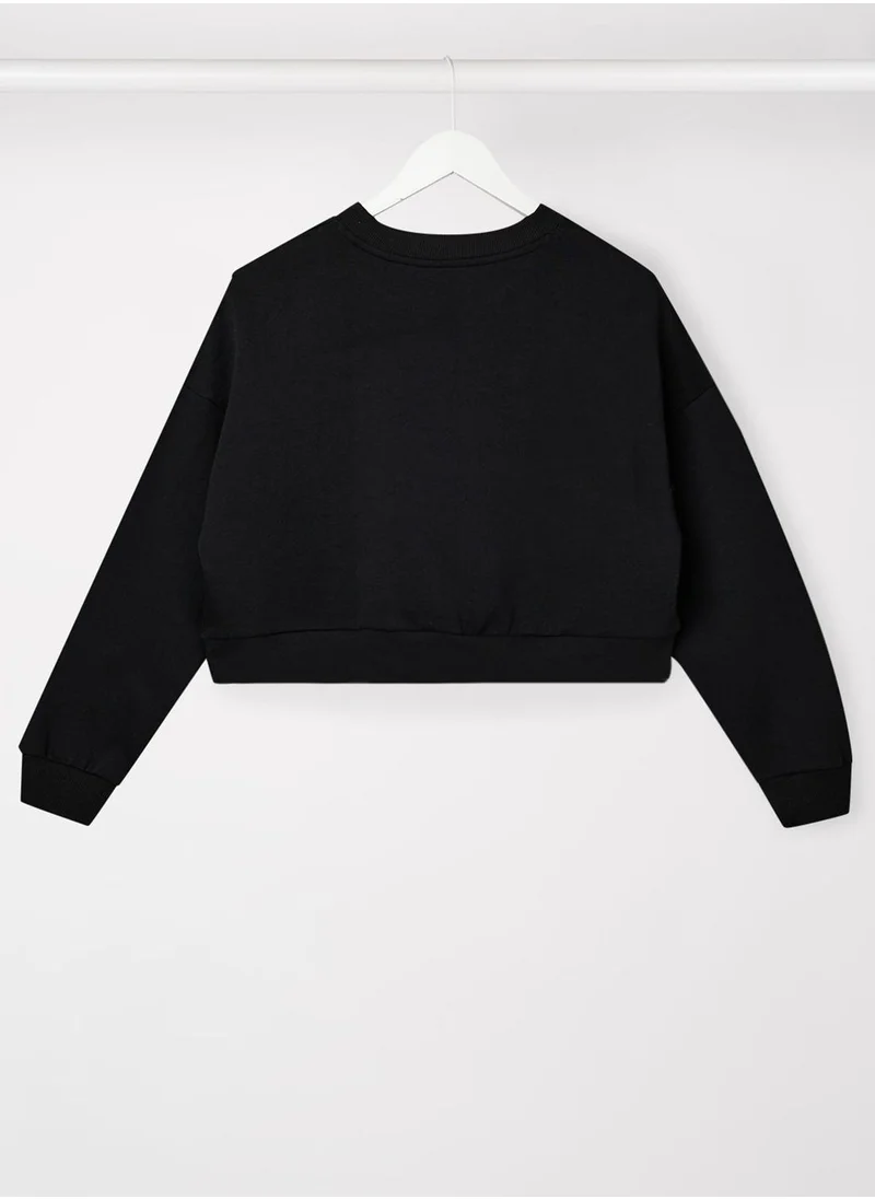 MANGO Youth Cropped Sweatshirt