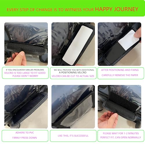Kinglighten 24 Inch Luggage Cover Protector Bag PVC Clear Plastic Suitcase Cover Protectors Travel Luggage Sleeve Protector - Image 4