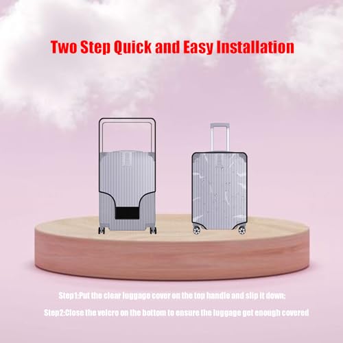 Kinglighten 24 Inch Luggage Cover Protector Bag PVC Clear Plastic Suitcase Cover Protectors Travel Luggage Sleeve Protector - Image 5