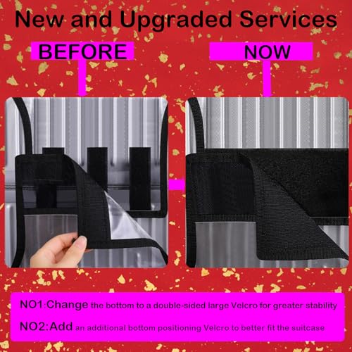 Kinglighten 24 Inch Luggage Cover Protector Bag PVC Clear Plastic Suitcase Cover Protectors Travel Luggage Sleeve Protector - Image 3