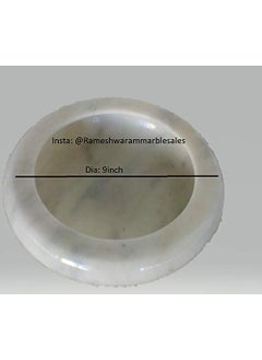 R&M RM 9inch Makrana Marble Bowl Rameshwaram Marble for Home Decoration and Festival Flower Candle Decor Creativity  - Image 3