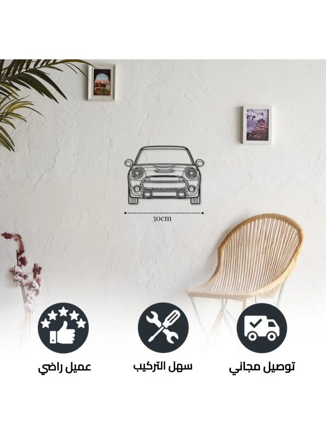 Metal Wall Decor Featuring a Car Motif – Mini Cooper (2021) - Image 3