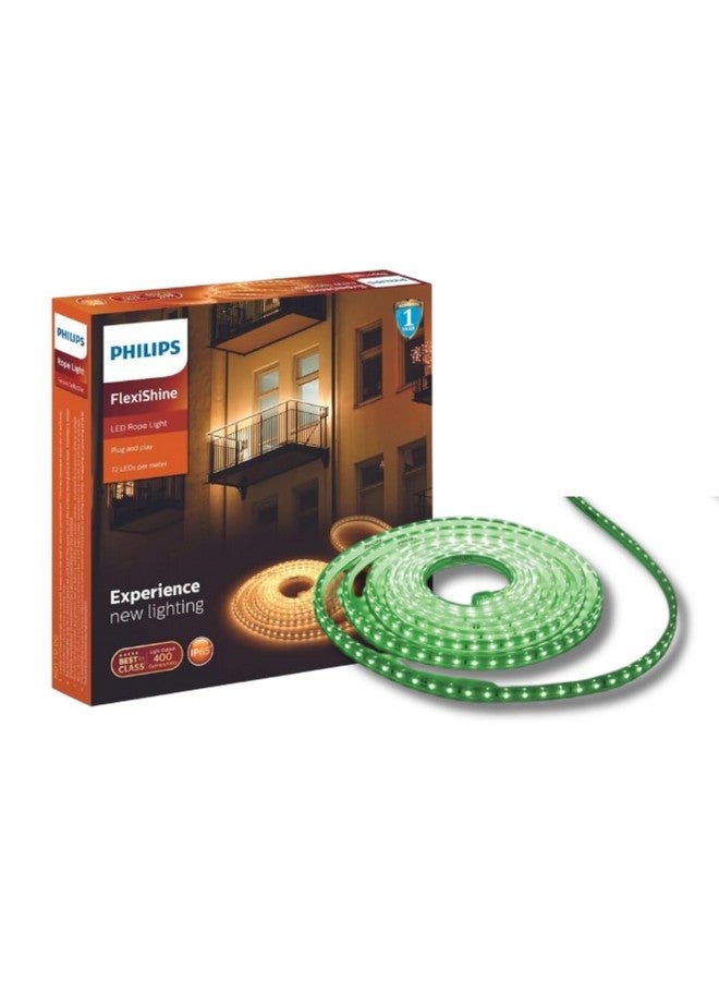 PHILIPS FlexiShine 5 Meter Plug n Play LED Rope Light (Green) - Waterproof (IP65 Rated) and Flexible
