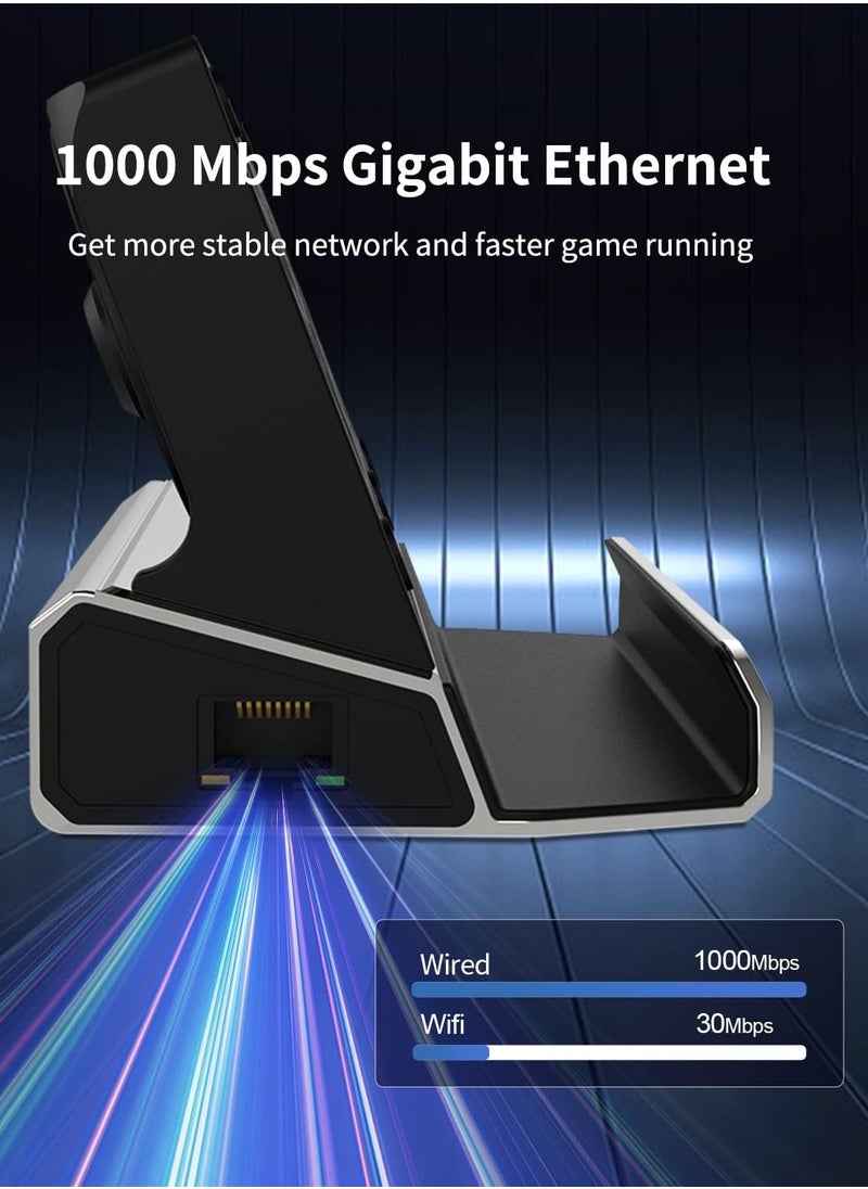 Shuomeng - Steam Deck/Rog Ally/Switch/Legion Go Docking, Steam Deck OLED Docking Station Dual Fan,10-in-1 Stream Deck Dock, HDMI 2.0 4k@60hz, 1000Mbps Ethernet, 100W PD Charging Port, 5*USB, SD&TF - Image 1