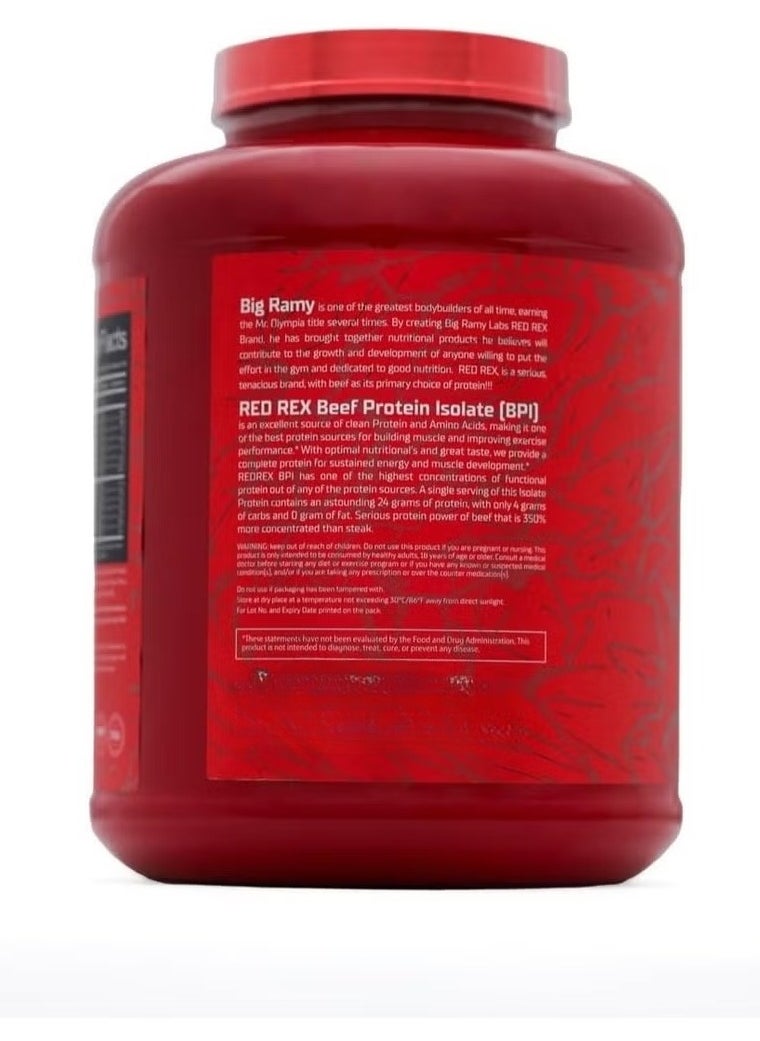 RED REX - Big Ramy Labs Red Rex 100% Beef Protein Isolate - Cola 4 lbs - Image 1