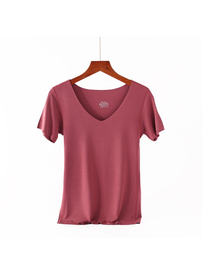 Women's T-shirt Spring And Summer New Lanjing Modal Cool-feeling Comfortable Inner Breathable Non-marking Home Clothes Women's Pajamas