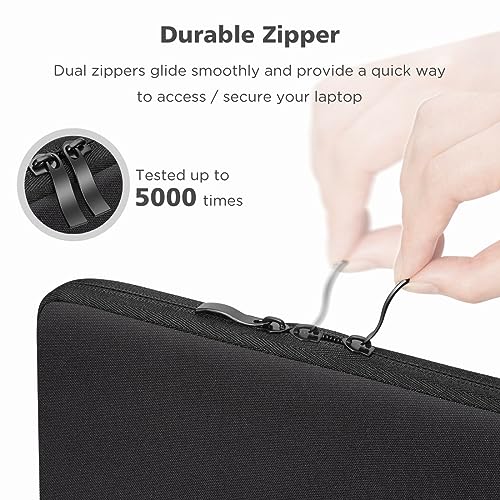 NIDOO 15-16 inch Laptop Sleeve Case Protective Computer Cover for 16" MacBook Pro M4 M3 M2 / 15" Surface Book 3 2/15.6" Lenovo Yoga 7i / IdeaPad Gaming 3i / HP EliteBook 650 G9 Handle, Black - Image 4