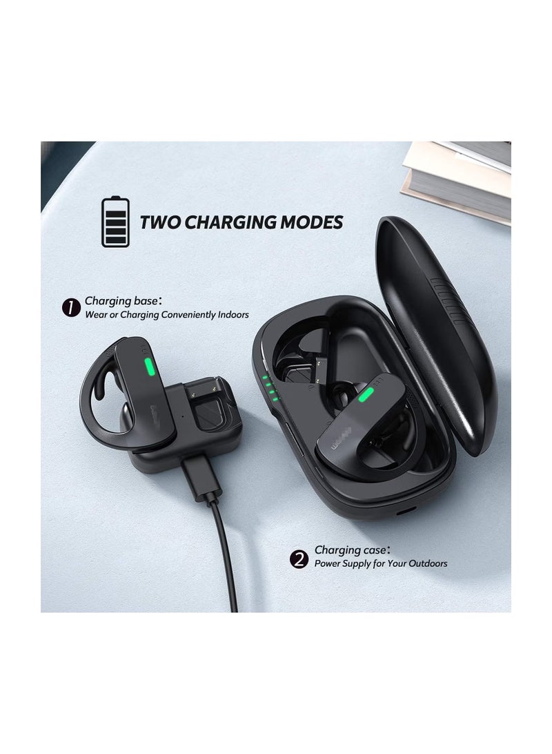 داكوم سماعة أذن رياضية مقاومة للماء تعمل بتقنية البلوتوث TWS مع ميكروفون - أسود - Image 5