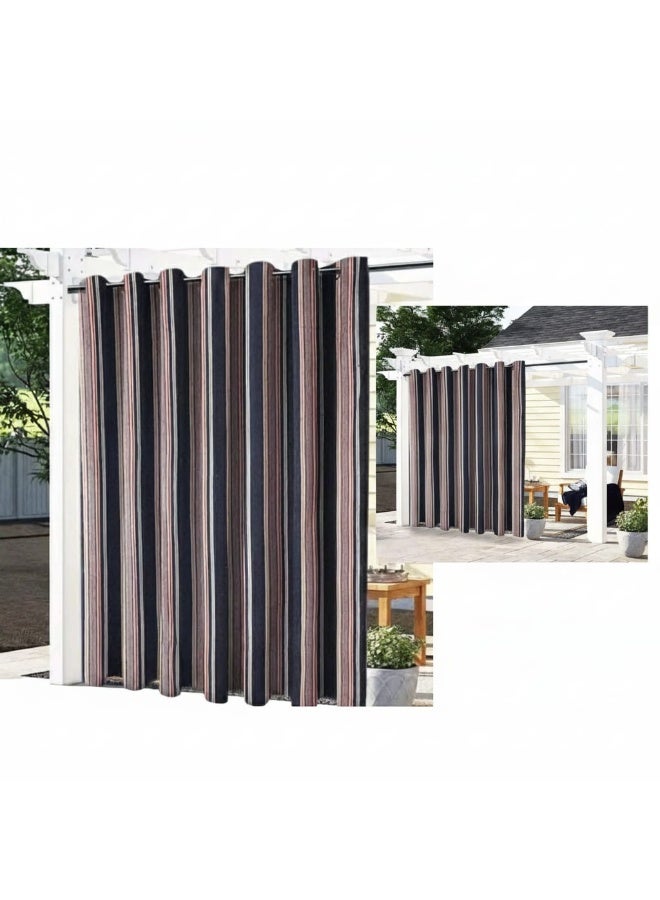 2 Balcony curtains, fabric with rings, 240x130 cm, approximately 950 grams - Image 1