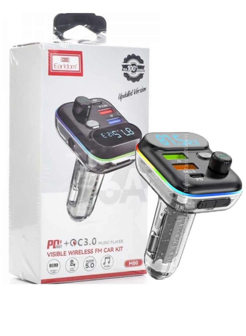 EARLDOM VISIBLE WIRELESS FM CAR KIT M80 - Image 1